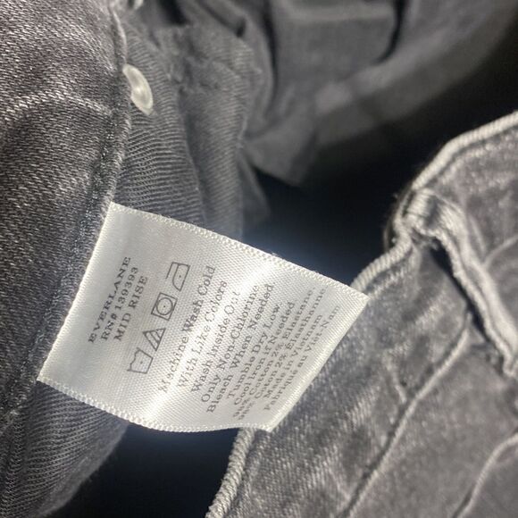 Everlane jeans washed black mid rise 27 regular skinny - Picture 7 of 7